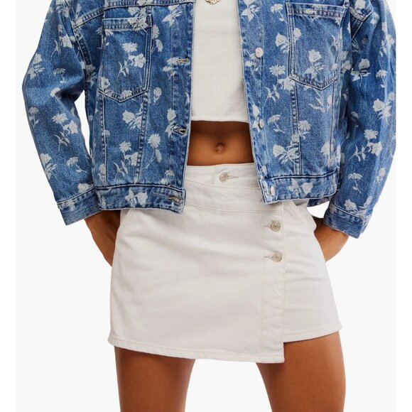 We The Free Opal Swing Denim Trucker Jacket - Picture 4 of 14